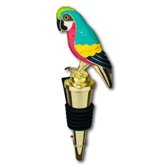 Tommy Bahama Bottle Stopper Metal Parrot Wine - Picture 1 of 1
